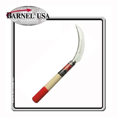 BARNEL - 6.25in Stainless Steel Serrated Blade Sickle. 13.5in Oal